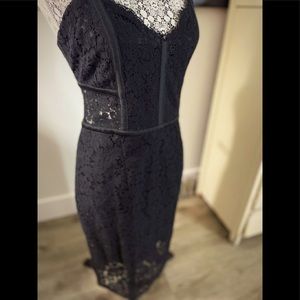 Express black lace dress with exquisite detail